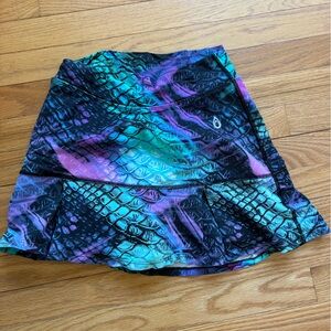 Colorful Snake Print Skirt